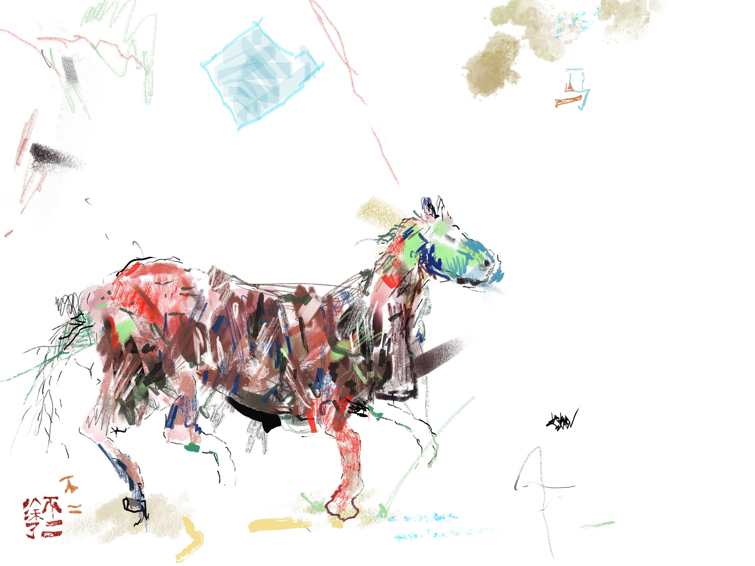 马 — 40 × 30 cm